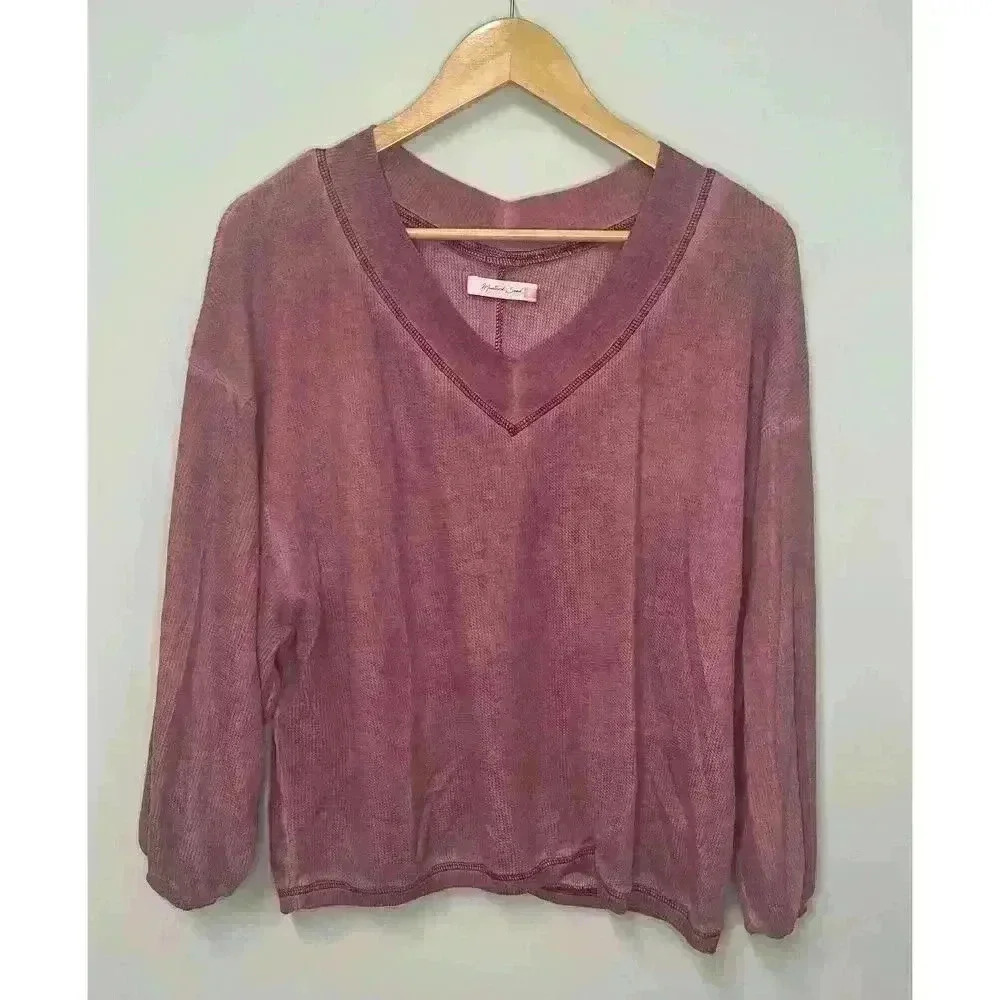 Pink ribbed sweater (soft) size medium
